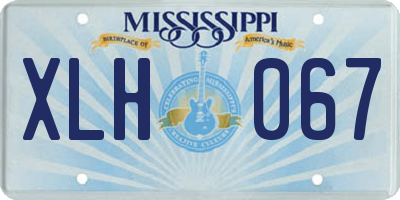 MS license plate XLH067