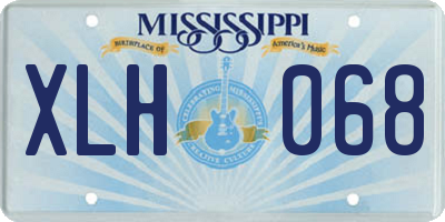 MS license plate XLH068