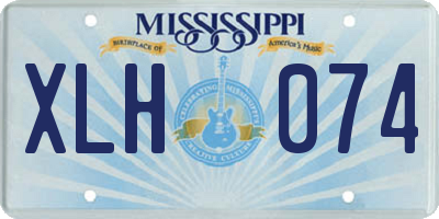 MS license plate XLH074