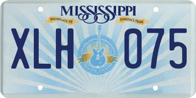 MS license plate XLH075
