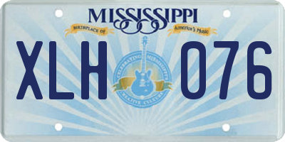 MS license plate XLH076