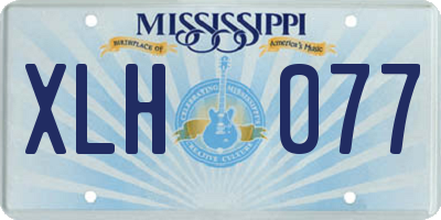 MS license plate XLH077