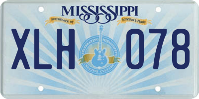 MS license plate XLH078