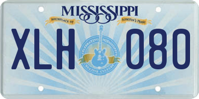 MS license plate XLH080