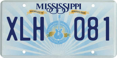 MS license plate XLH081