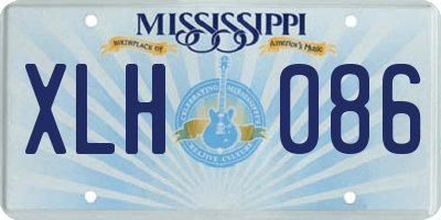 MS license plate XLH086