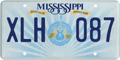MS license plate XLH087