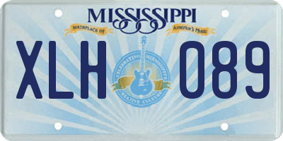 MS license plate XLH089