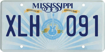 MS license plate XLH091