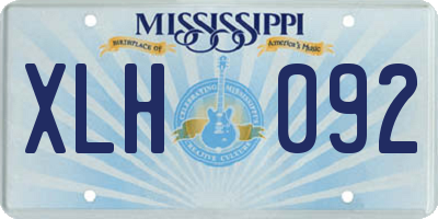 MS license plate XLH092