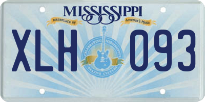 MS license plate XLH093