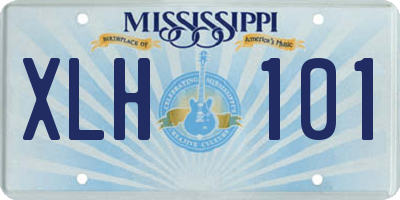 MS license plate XLH101