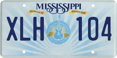 MS license plate XLH104