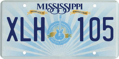 MS license plate XLH105