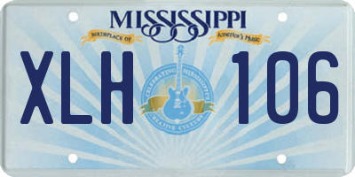 MS license plate XLH106