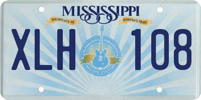 MS license plate XLH108