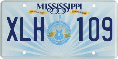 MS license plate XLH109