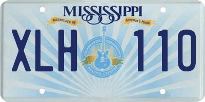 MS license plate XLH110
