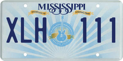 MS license plate XLH111