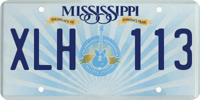 MS license plate XLH113