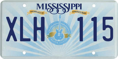 MS license plate XLH115