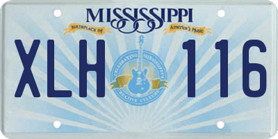 MS license plate XLH116
