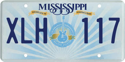 MS license plate XLH117