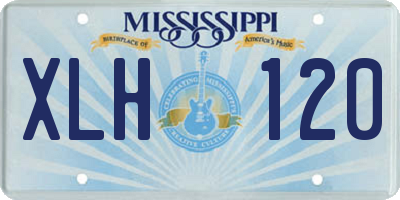 MS license plate XLH120