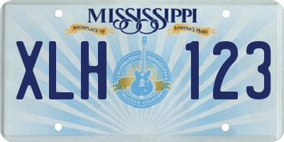 MS license plate XLH123