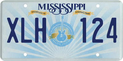 MS license plate XLH124