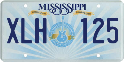 MS license plate XLH125
