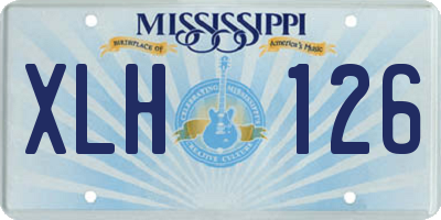 MS license plate XLH126