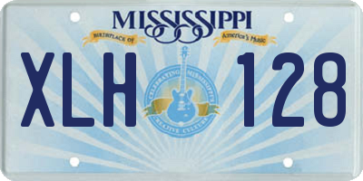 MS license plate XLH128