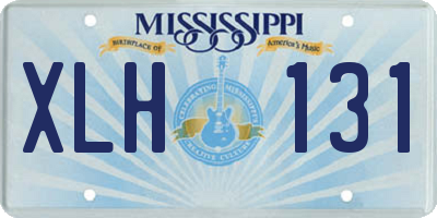 MS license plate XLH131