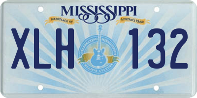 MS license plate XLH132