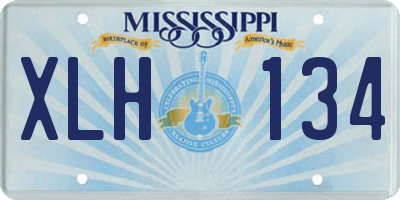 MS license plate XLH134