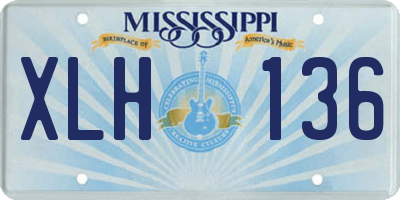 MS license plate XLH136