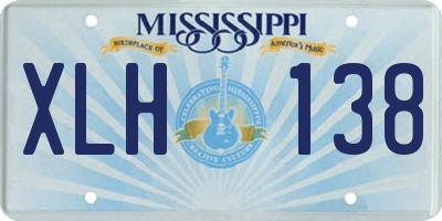 MS license plate XLH138