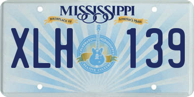 MS license plate XLH139