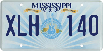 MS license plate XLH140