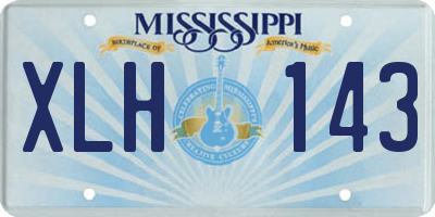 MS license plate XLH143