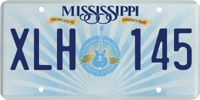 MS license plate XLH145