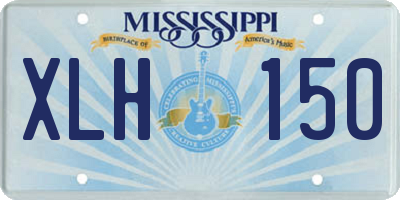MS license plate XLH150