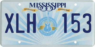 MS license plate XLH153