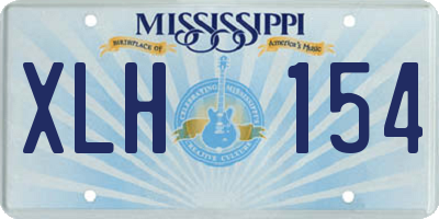 MS license plate XLH154
