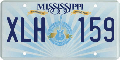 MS license plate XLH159