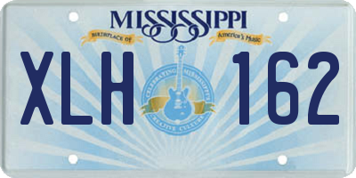 MS license plate XLH162