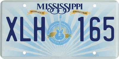 MS license plate XLH165