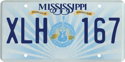 MS license plate XLH167