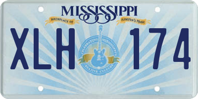 MS license plate XLH174